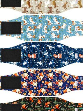 Grecle 5 Pack Dog Diapers Male Reusable, Premium Belly Bands for Male Dogs XS